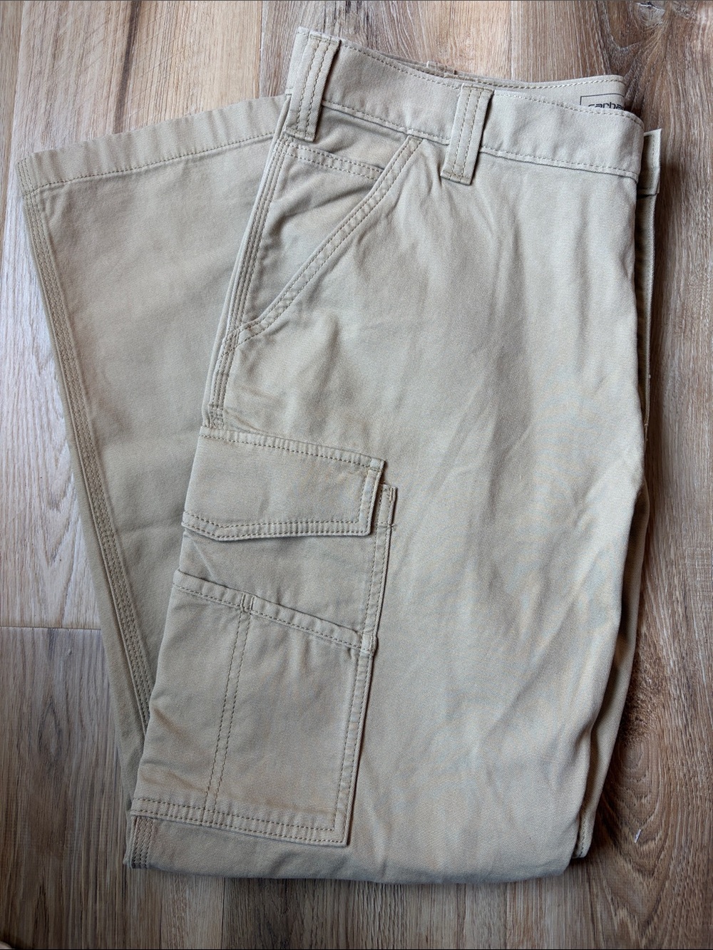 Carhartt Men's Khaki Cargo Pants - Durable Workwear